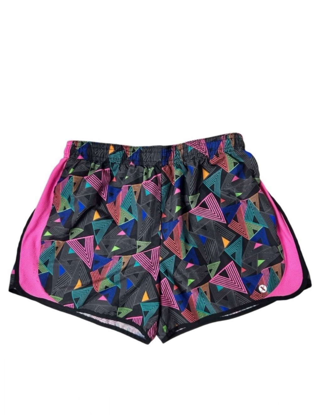 Xersion Youth Running Shorts Sz XL (16) Geometric Pattern Adjustable Waist Lined